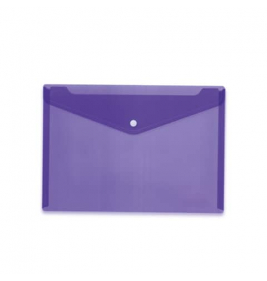 Dokumententasche 20078, A4, transparent violett, Polypropylen (PP), Druckknopf