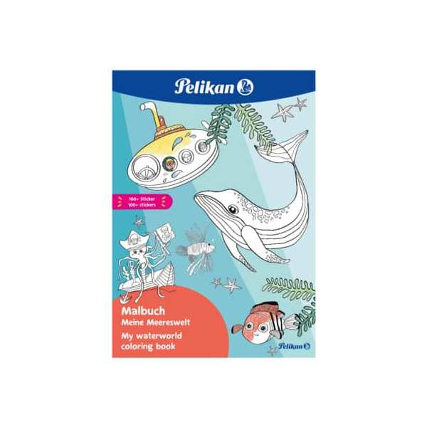 5 Stück Pelikan Malbuch A4 48Seiten 100g. Sticker 4012700102010 Pelikan