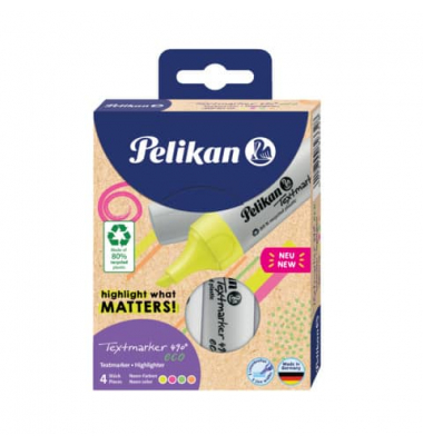 Textmarker 823326, Etui, neon sortiert, 1-5mm Keilspitze