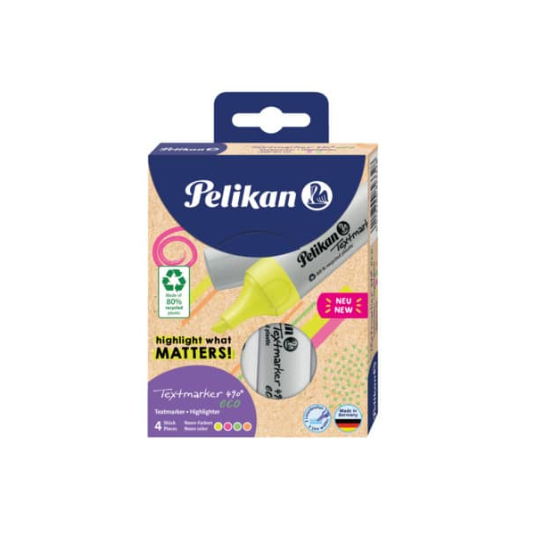 5 Stück Pelikan Textmarker 823326, Etui, gelb, 1-5mm Keilspitze 4012700823328 Pelikan 4 Stück