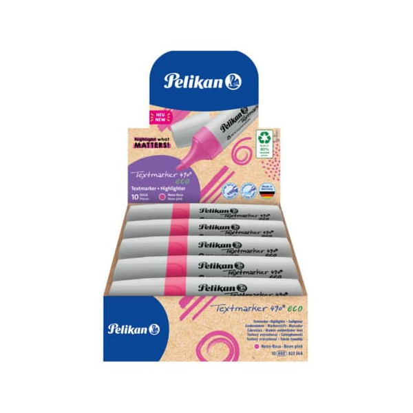 10 Stück Pelikan Textmarker 823364, neonrosa, 1,2+5mm  4012700823366 Pelikan