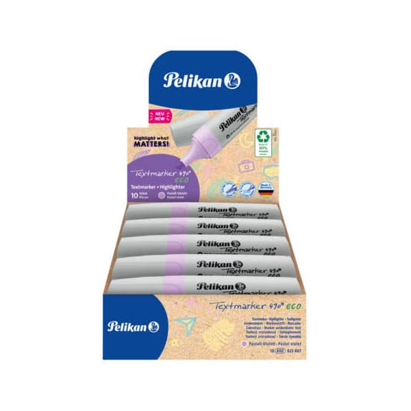10 Stück Pelikan Textmarker 823487, pastellviolett, 1-5mm  4012700823489 Pelikan