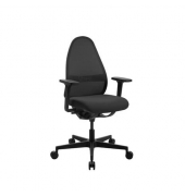 B&uuml;rodrehstuhl Soft Sitness Art, schwarz / schwarz, mit Armlehnen, bis 110kg, ohne Kopfst&uuml;tze