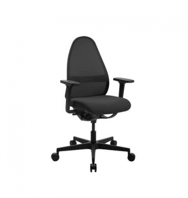 B&uuml;rodrehstuhl Soft Sitness Art, schwarz / schwarz, mit Armlehnen, bis 110kg, ohne Kopfst&uuml;tze