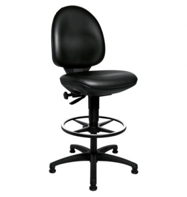 Arbeitsdrehstuhl TEC 50, schwarz / schwarz, bis 110kg, ohne Kopfst&uuml;tze