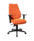 B&uuml;rodrehstuhl Lady Sitness, retro orange / schwarz, mit Armlehnen, bis 110kg, ohne Kopfst&uuml;tze