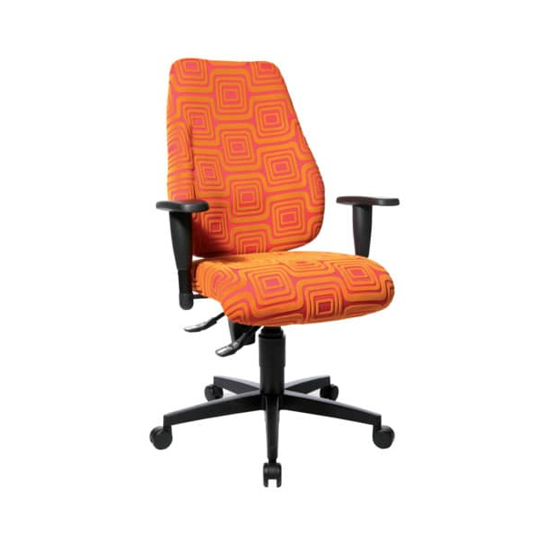 4014296647432 - Bürodrehstuhl Lady Sitness retro orange mit Armlehnen bis 110kg 4014296647432 Topstar