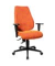 B&uuml;rodrehstuhl Lady Sitness, retro orange / schwarz, mit Armlehnen, bis 110kg, ohne Kopfst&uuml;tze