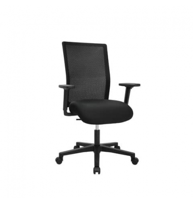 B&uuml;rodrehstuhl Free Point Somo GREEN, schwarz / schwarz, mit Armlehnen, bis 110kg, ohne Kopfst&uuml;tze