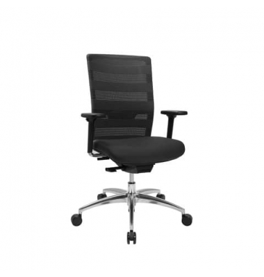Bürodrehstuhl SITNESS AIRWORK, schwarz, mit Armlehnen, bis 110kg