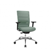 B&uuml;rodrehstuhl SITNESS AIRWORK, mintgr&uuml;n / silber, mit Armlehnen, bis 110kg, ohne Kopfst&uuml;tze