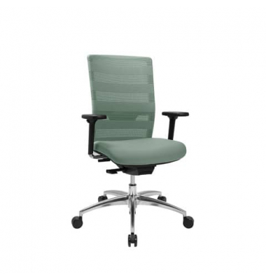B&uuml;rodrehstuhl SITNESS AIRWORK, mintgr&uuml;n / silber, mit Armlehnen, bis 110kg, ohne Kopfst&uuml;tze