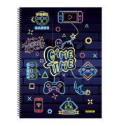 Collegeblock 10139/9, kariert / kariert, A4, 90g, blau gemustert, 80 Blatt