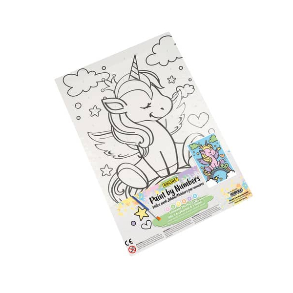 6 Stück Online Malset Malen nach Zahlen Einhorn 4014421610393 Online