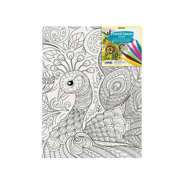 6 Stück Online Malset Printed Canvas  Bird 4014421610423 Online