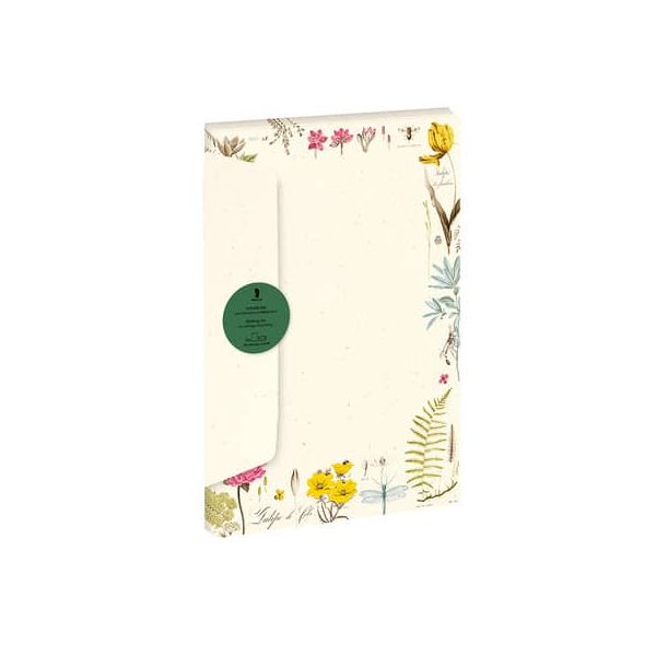 5 Stück Rössler Briefpapier 11341688800, /Umschlag vanille, Coloured Botanical, A4, 100g 4014970437663 Rössler 5 Stück