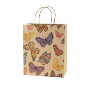 Geschenktasche 13661493000, allgemein, mit gedrehter Papierkordel, Schmeterlinge, 260mm x 320mm