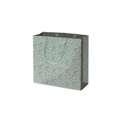 Geschenktasche 13681538000, allgemein, Tragegriff Schleifenband, Blumenmuster, 230mm x 230mm