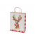 Geschenktasche 13668557000, Weihnachten, mit gedrehter Papierkordel, Hirsch mit Schal, 260mm x 320mm