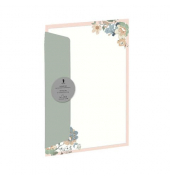 Briefpapier 11341537800, wei&szlig;Umschlag gr&uuml;n, Eliza, A4, 100g