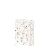 Notizbuch 18811560001, Notizbuch Valerie - Flowers, weiß, 15,3x20,2cm, liniert, 100g, 128 Blatt / 256 Seiten