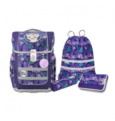 Schulranzen-Set 9660251000 Compacto, Dschungel, mit Einhand-Magnet-Schloss