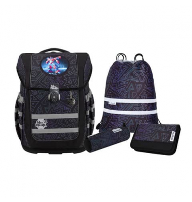 Schulranzen-Set 9660253000 Compacto, Tron, mit Einhand-Magnet-Schloss