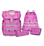 Schulranzen-Set 9660257000 Compacto, Pinky, mit Einhand-Magnet-Schloss