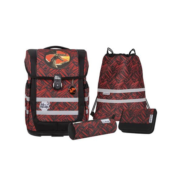 McNeill Schulranzen-Set 9660261000 Compacto, Zack, mit Einhand-Magnet-Schloss 4017245965816 McNeill