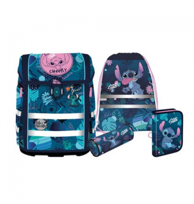 Schulranzen-Set 9658268000 Perfecto, Disney Stitch, mit Einhand-Magnet-Schloss