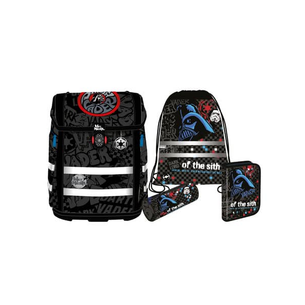 McNeill Schulranzen-Set 9658272000 Perfecto, Darth Vader, mit Einhand-Magnet-Schloss 4017245965885 McNeill