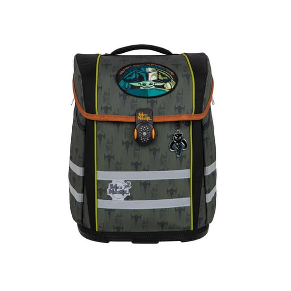 4017245965892 - Schulranzen-Set PERFECTO STAR WARS MANDALORIAN Kunstfaser olivgrün