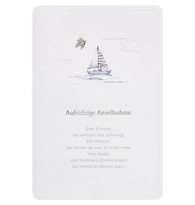 Trauerkarten 751023-2 116mm x 166mm (BxH) Aufrichtige Anteilnahme bunt