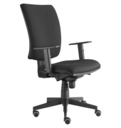 B&uuml;rodrehstuhl AL Solid1, schwarz, mit Armlehnen, bis 130kg, nein