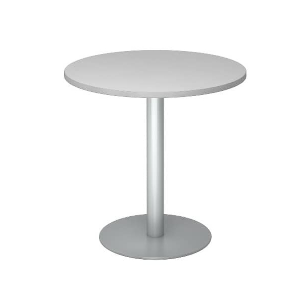 4032062157251 - Besprechungstisch VSTF 745cm (H) 80x80cm (BxT) rund grau   silber 4032062157251 Hammerbacher