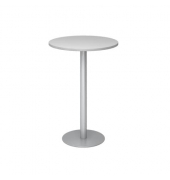 Stehtisch 111,6cm (H), Ø 80cm (BxT), rund, grau / silber