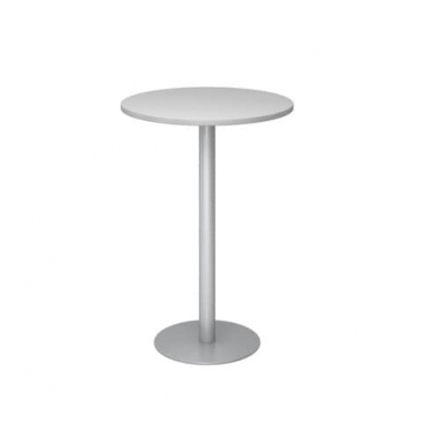 Stehtisch VSTH 111,6cm (H), &Oslash; 80cm (BxT), rund, grau / silber
