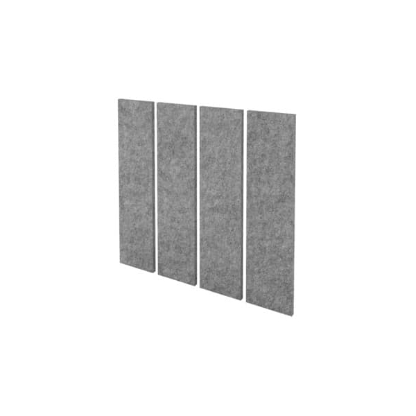 4032062177495 - Akustik-Wandelemente 4 Stück Schallabsorberklasse C Befestigung mit Magnetstreifen B 250 x H 1000 mm Vlies grau-meliert