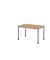 Schreibtisch H-Serie, manuell h&ouml;henverstellbar, 68-76cm (H), 120x80cm (BxT), rechteckig, asteiche / silber