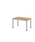 Schreibtisch H-Serie, manuell h&ouml;henverstellbar, 68-76cm (H), 120x80cm (BxT), rechteckig, asteiche / silber