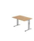 Schreibtisch O-Serie, manuell höhenverstellbar, 65-85cm (H), 120x80cm (BxT), rechteckig, asteiche / graphit