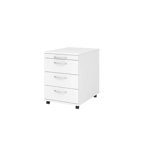 4032062192306 - PRO BARI 1606 BO - Rollcontainer Holz Weiss mit 3 Schüben Bogengriff Kunststoff 4032062192306 - PRO BARI 1606 BO - Rollcontainer Holz Weiss mit 3 Schüben Bogengriff Kunststoff