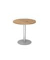 Besprechungstisch, 74,5cm (H), 80x80cm (BxT), rund, asteiche / silber