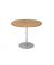 Besprechungstisch STF, 74,5cm (H), 100x100cm (BxT), rund, asteiche / silber