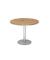 Besprechungstisch VSTF, 74,5cm (H), 100x100cm (BxT), rund, asteiche / silber
