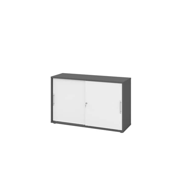 4032062304822 - Schiebetürenschrank V1752S G W RE grafit weiß 1 Fachboden 1200 x 400 x 748 cm 4032062304822 - Schiebetürenschrank V1752S G W RE grafit weiß 1 Fachboden 1200 x 400 x 748 cm