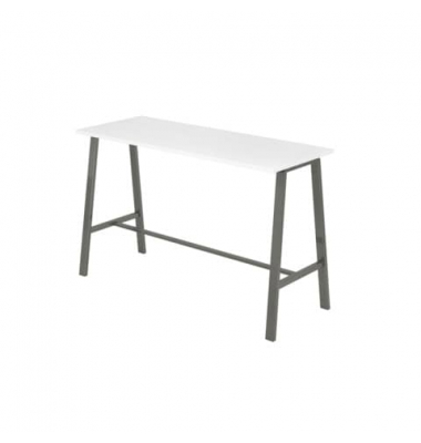 Stehtisch VMPA 104,2cm (H), 175x68cm (BxT), rechteckig, wei&szlig; / grau