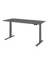 Sitz-Steh-Schreibtisch Basic, elektrisch h&ouml;henverstellbar, 64-129cm (H), 180x80cm (BxT), rechteckig, graphit / graphit
