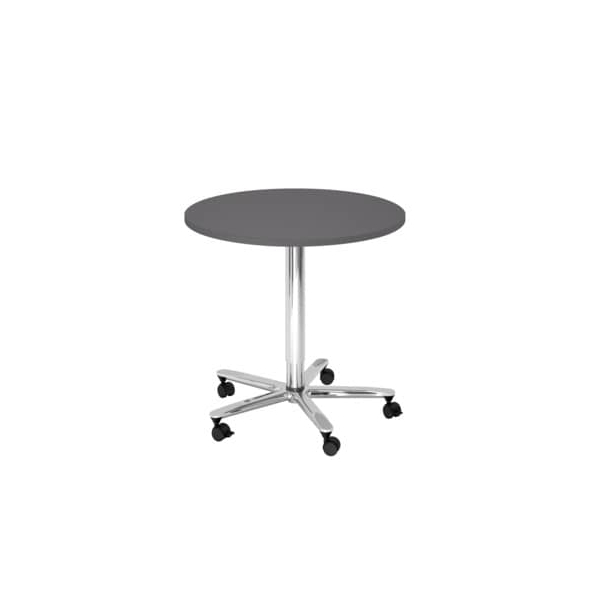 4032062322925 - Besprechungstisch VST08 G C sufenlos über Gasdruckfeder höhenverstellbar  80x80cm (BxT) rund graphit   chrome 4032062322925 
