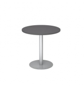 Besprechungstisch STF, 74,5cm (H), 80x80cm (BxT), rund, graphit / silber